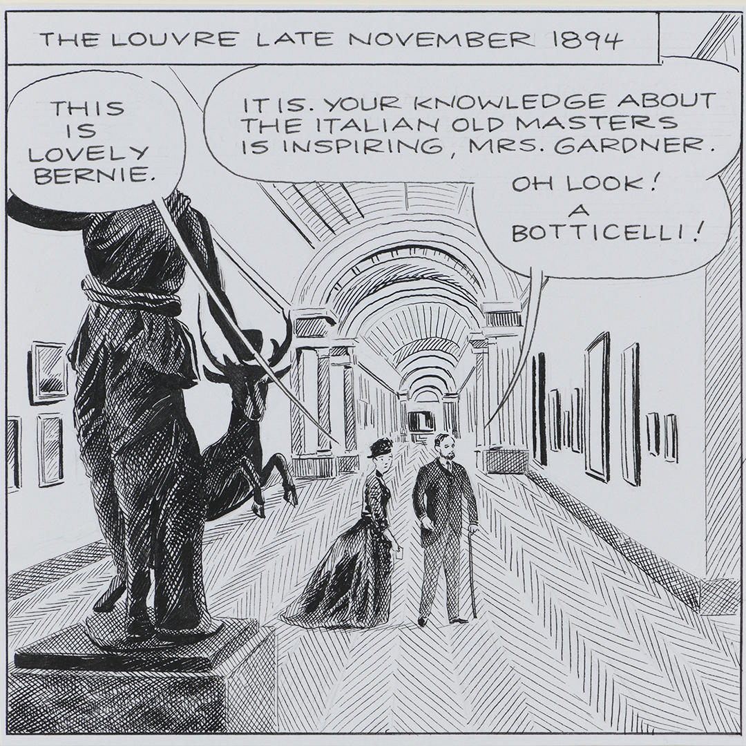 "Mrs. Jack Buys a Botticelli" by Karl Stevens
