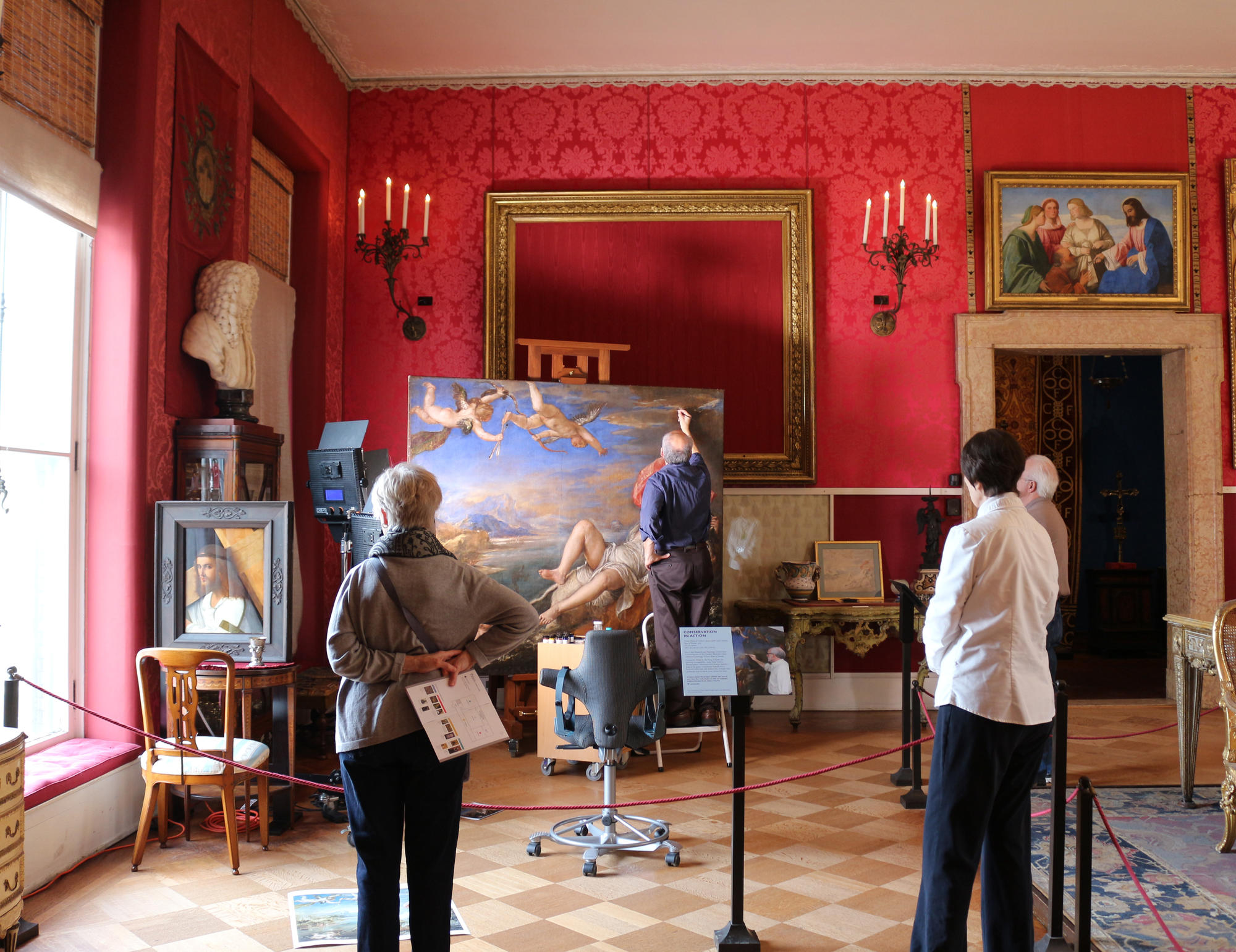 Gianfranco working in the Titian Room, February 27, 2019.