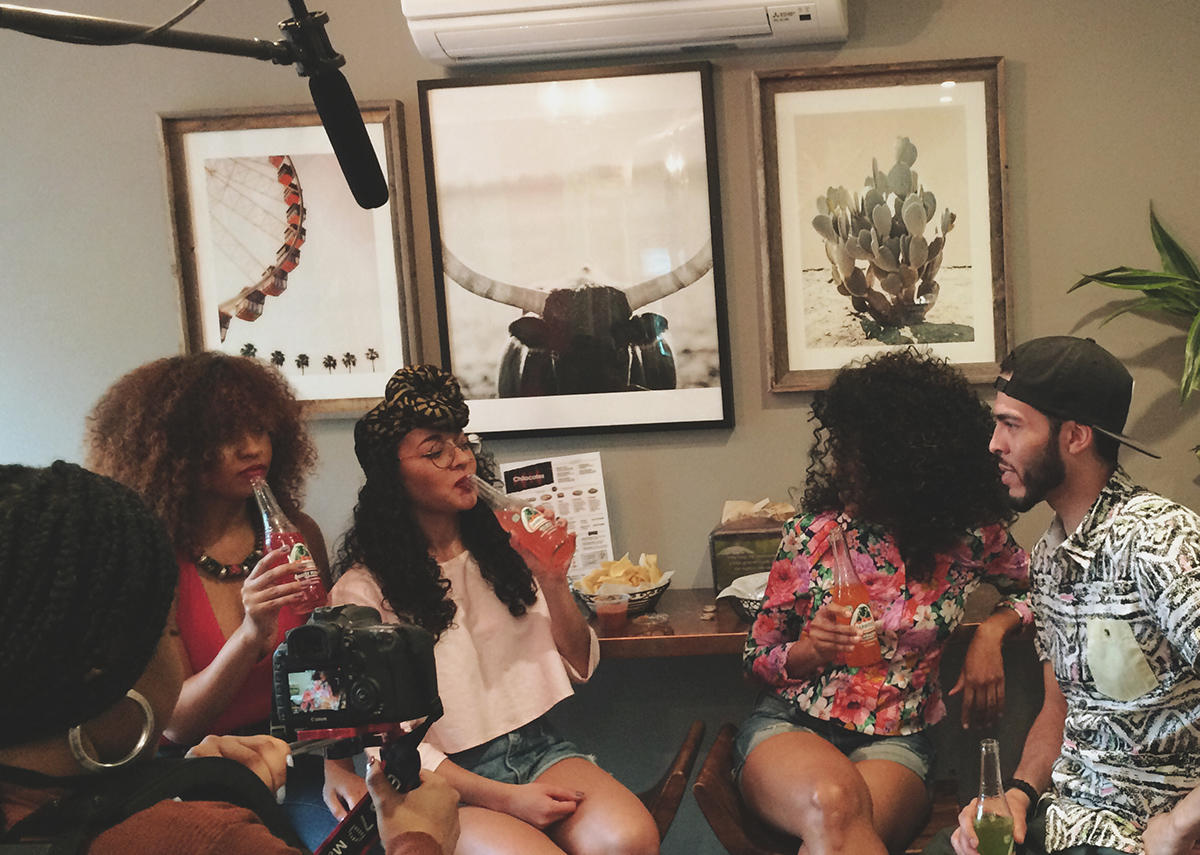 Paloma Valenzuela filming The Latin Quarter