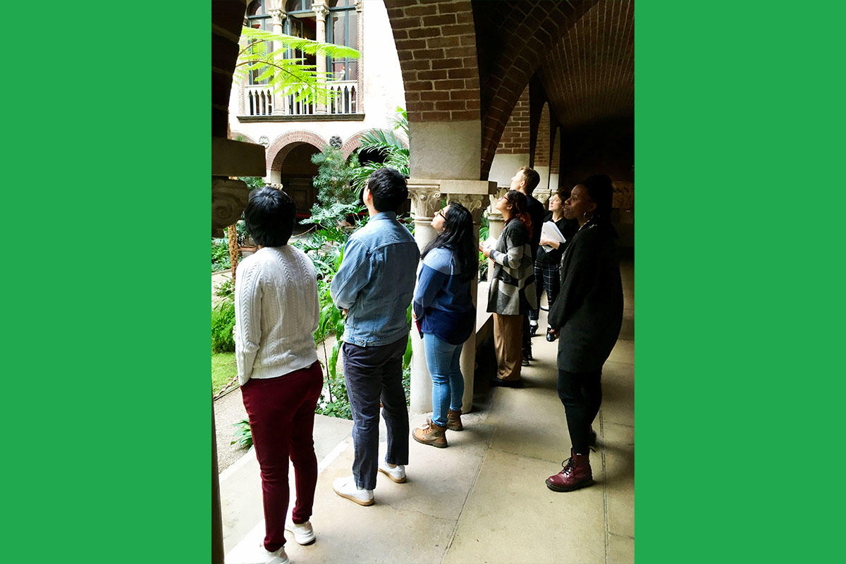 Olin College Students on a tour of the Museum with Rhea Vedro, Director of Community Engagement