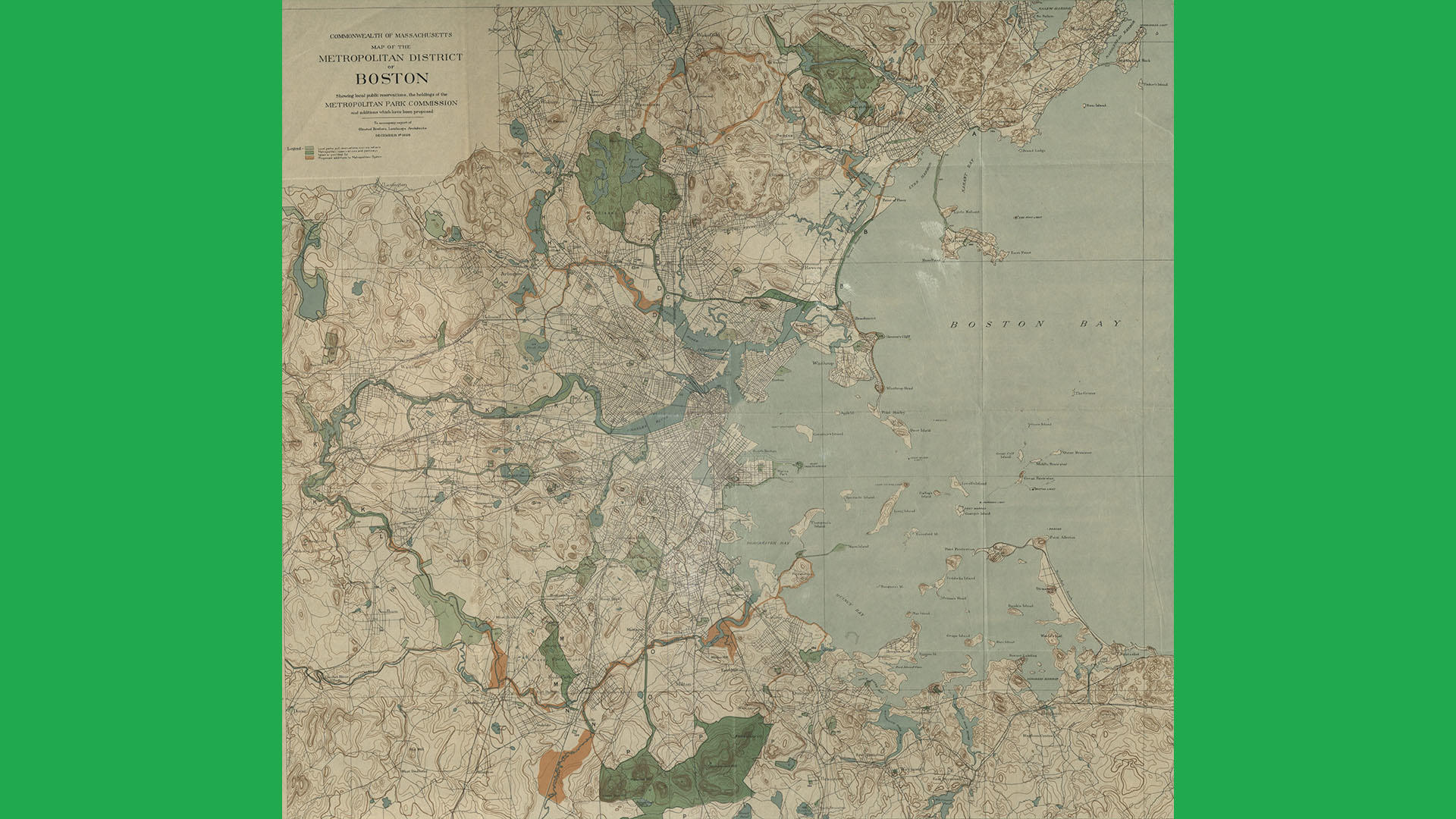 Map of the Metropolitan District of Boston, 1898