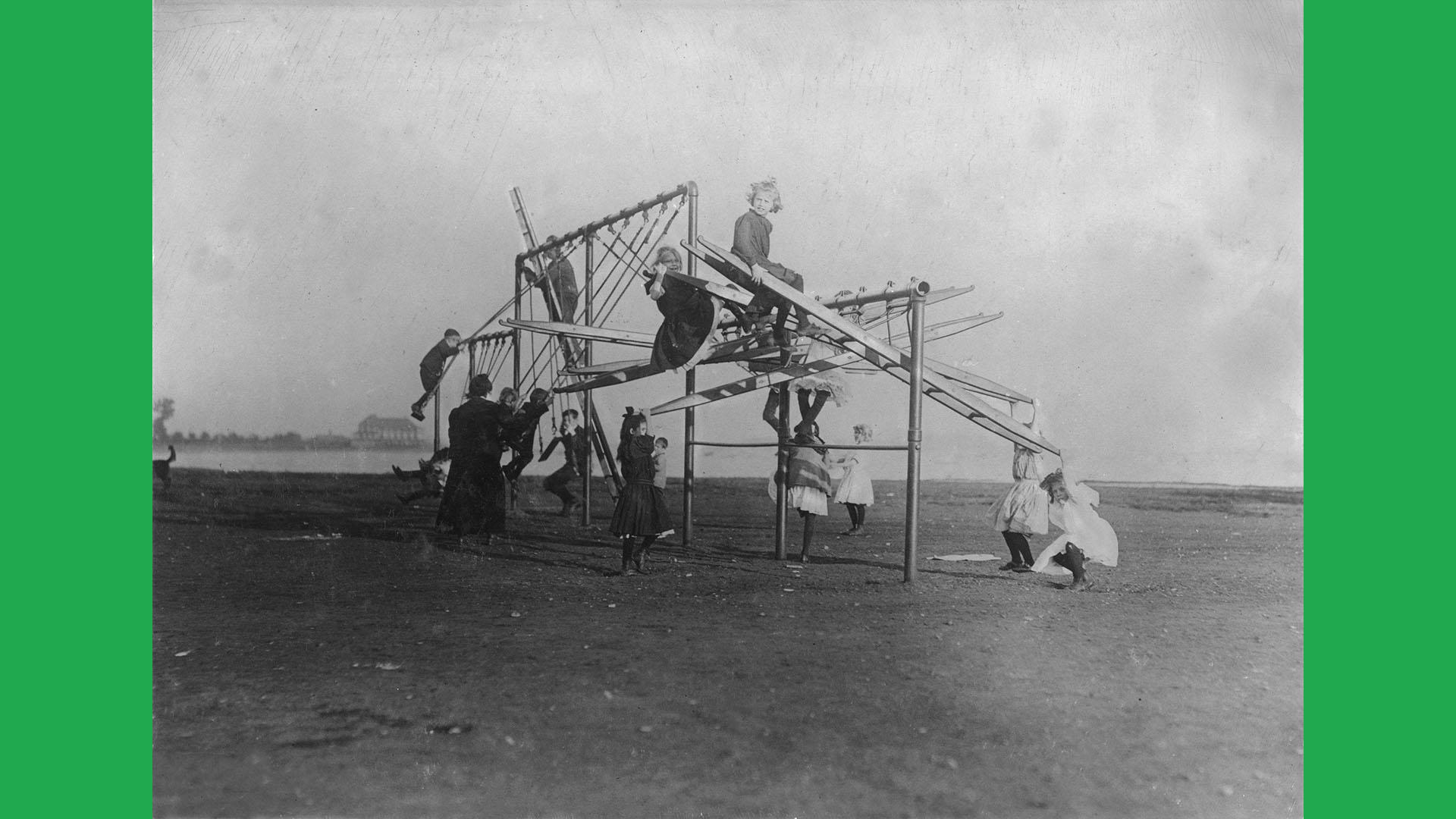 Lewis Hine, "The Dumps" Turned into a Play Ground, Boston, 1909