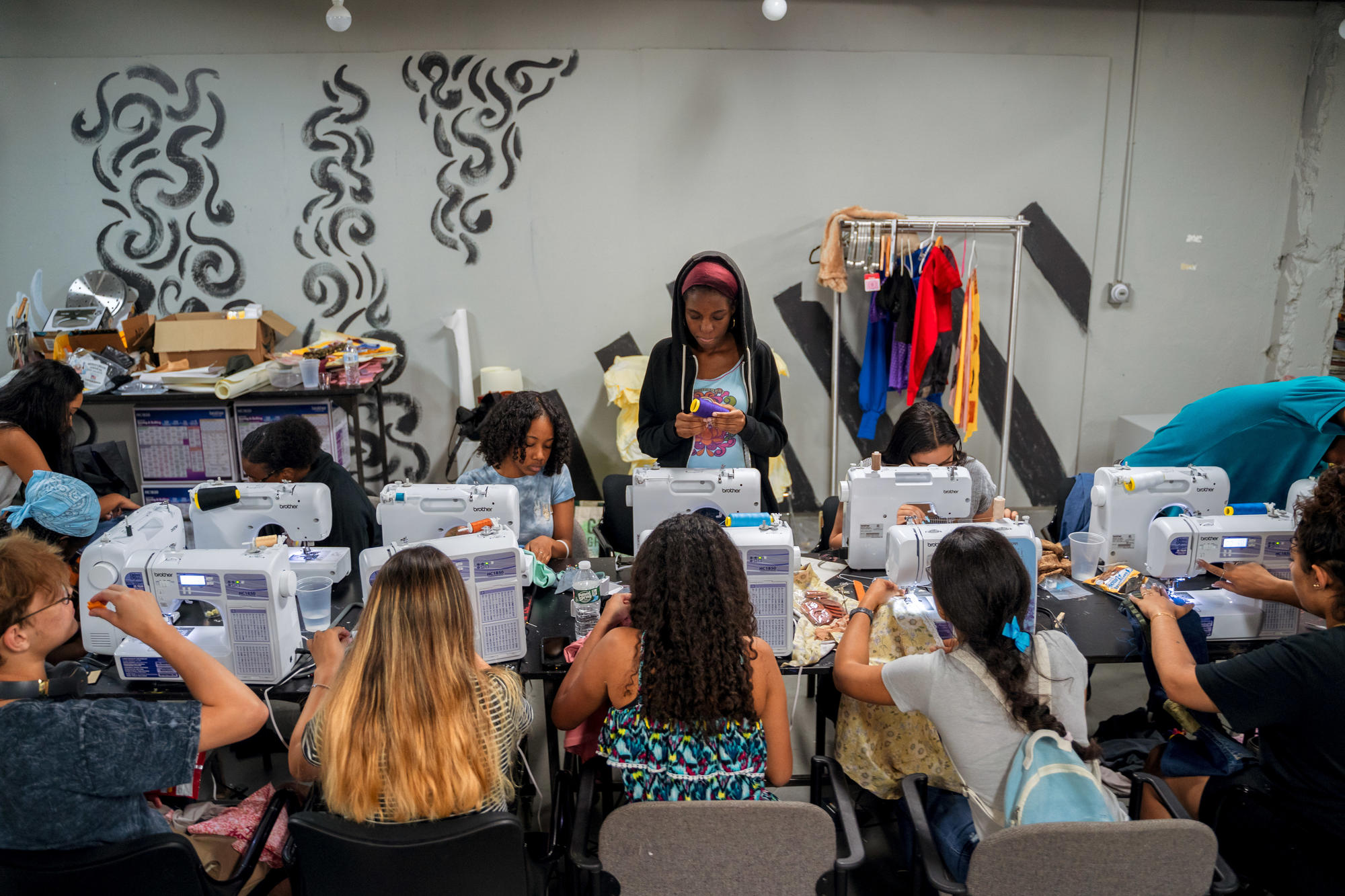 Students work on their Map This garments.