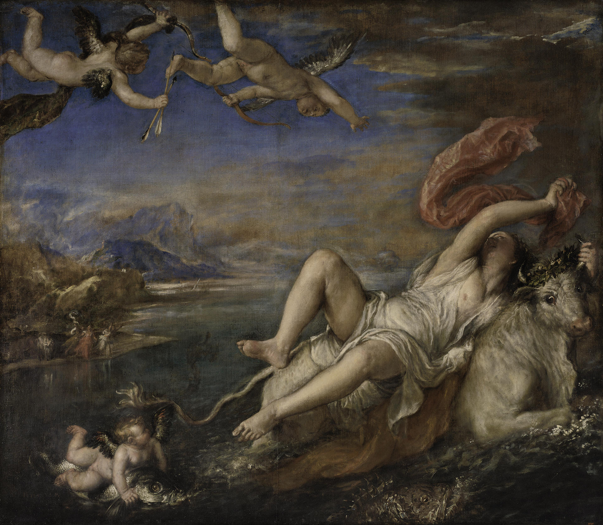 Titian (Italian, about 1488 - 1576), Rape of Europa, 1562