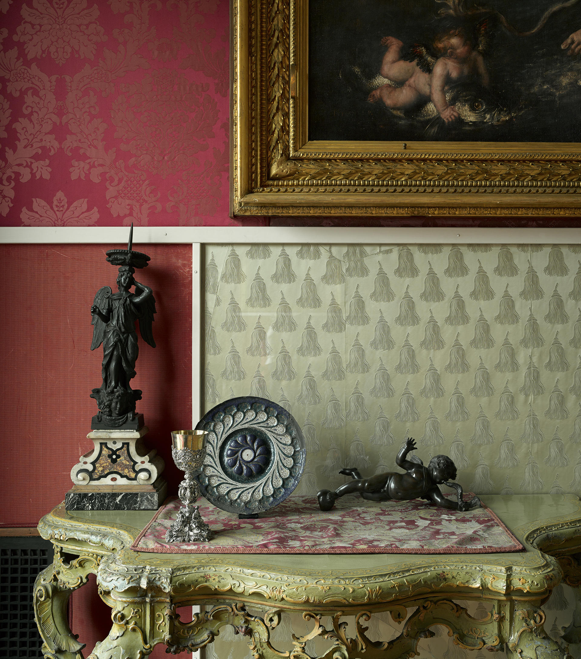 Detail of the putto in Europa, photo by Sean Dungan