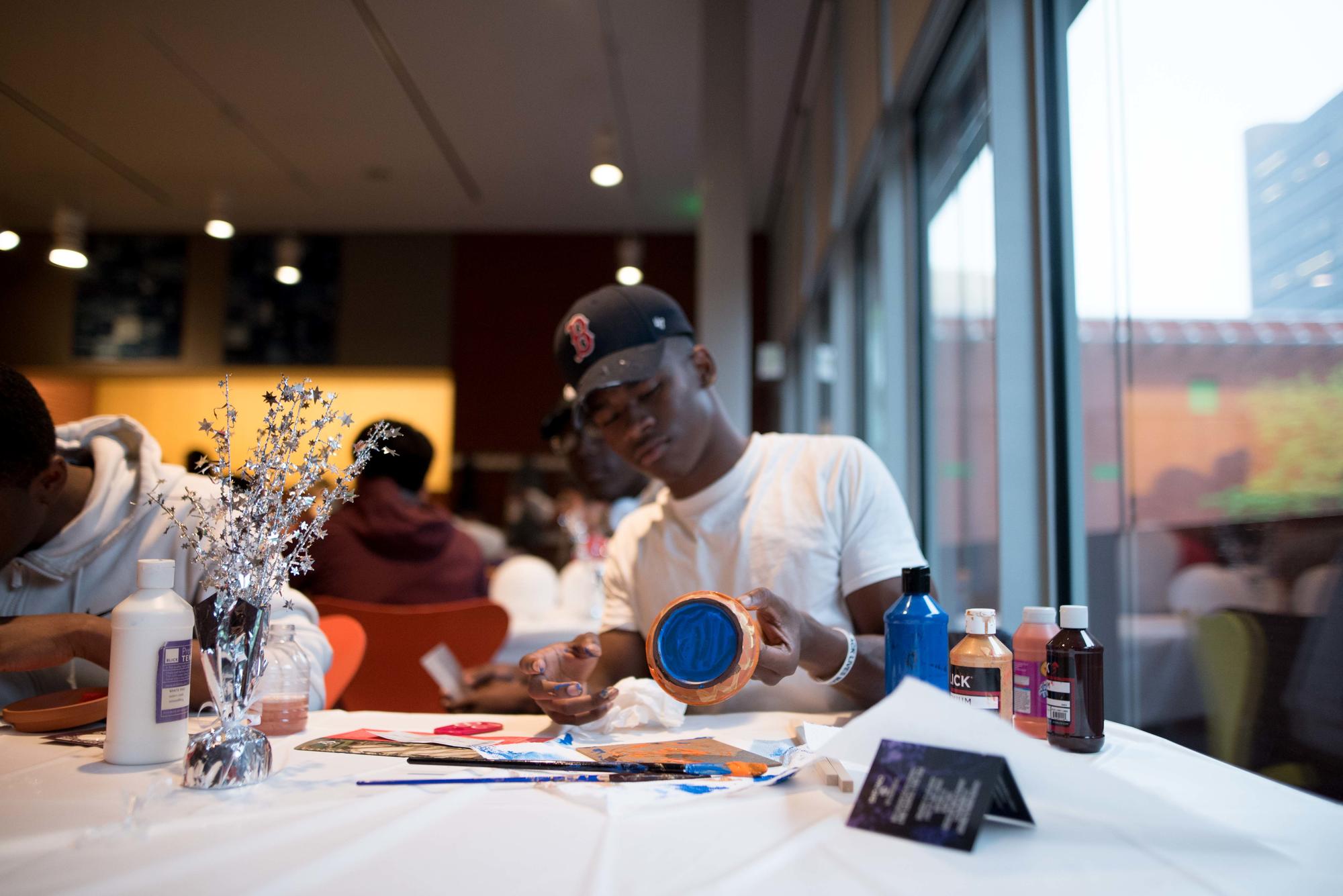 Teens make art in the Studio at the June 2019 Teen Takeover. Photo by Faizal Westcott.