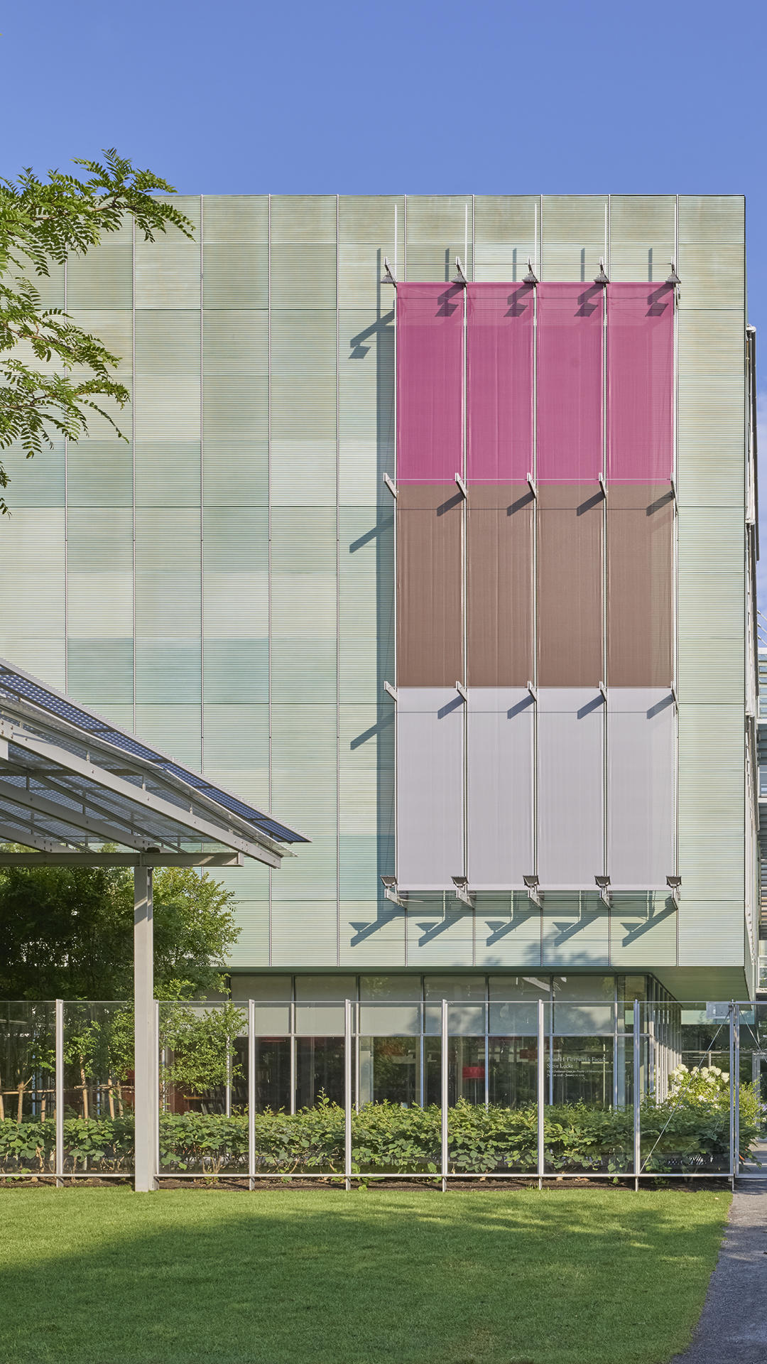 Steve Locke: Three Deliberate Grays for Freddie (A Memorial for Freddie Gray) on the Anne H. Fitzpatrick Façade on Evans Way