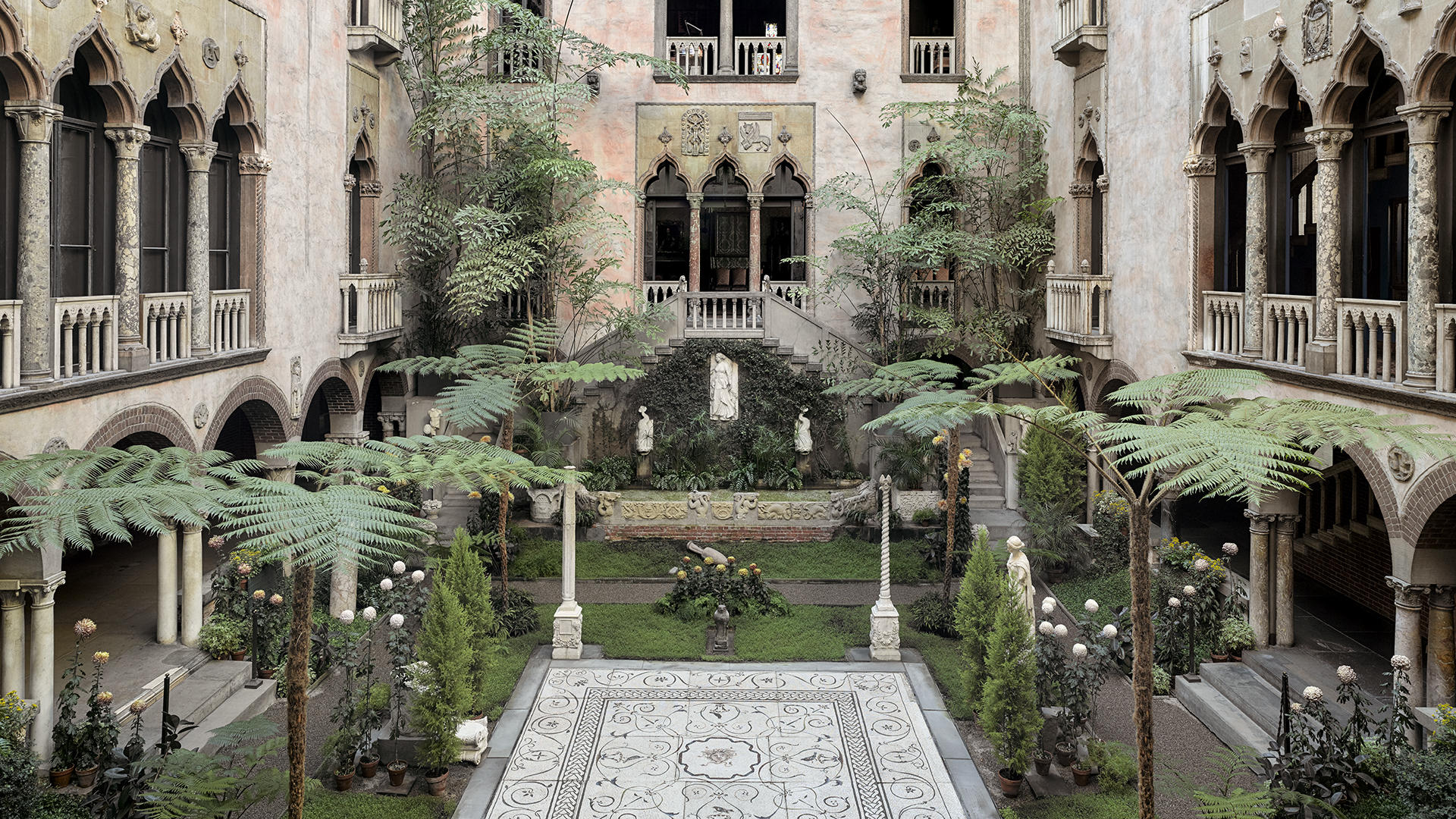 Courtyard, Isabella Stewart Gardner Museum, Boston. Photo: Sean Dungan