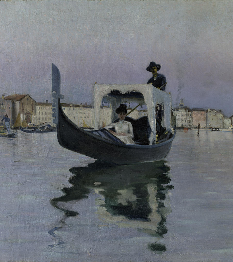 Ralph Wormeley Curtis, Return from the Lido (Detail), 1884. Oil on Canvas.