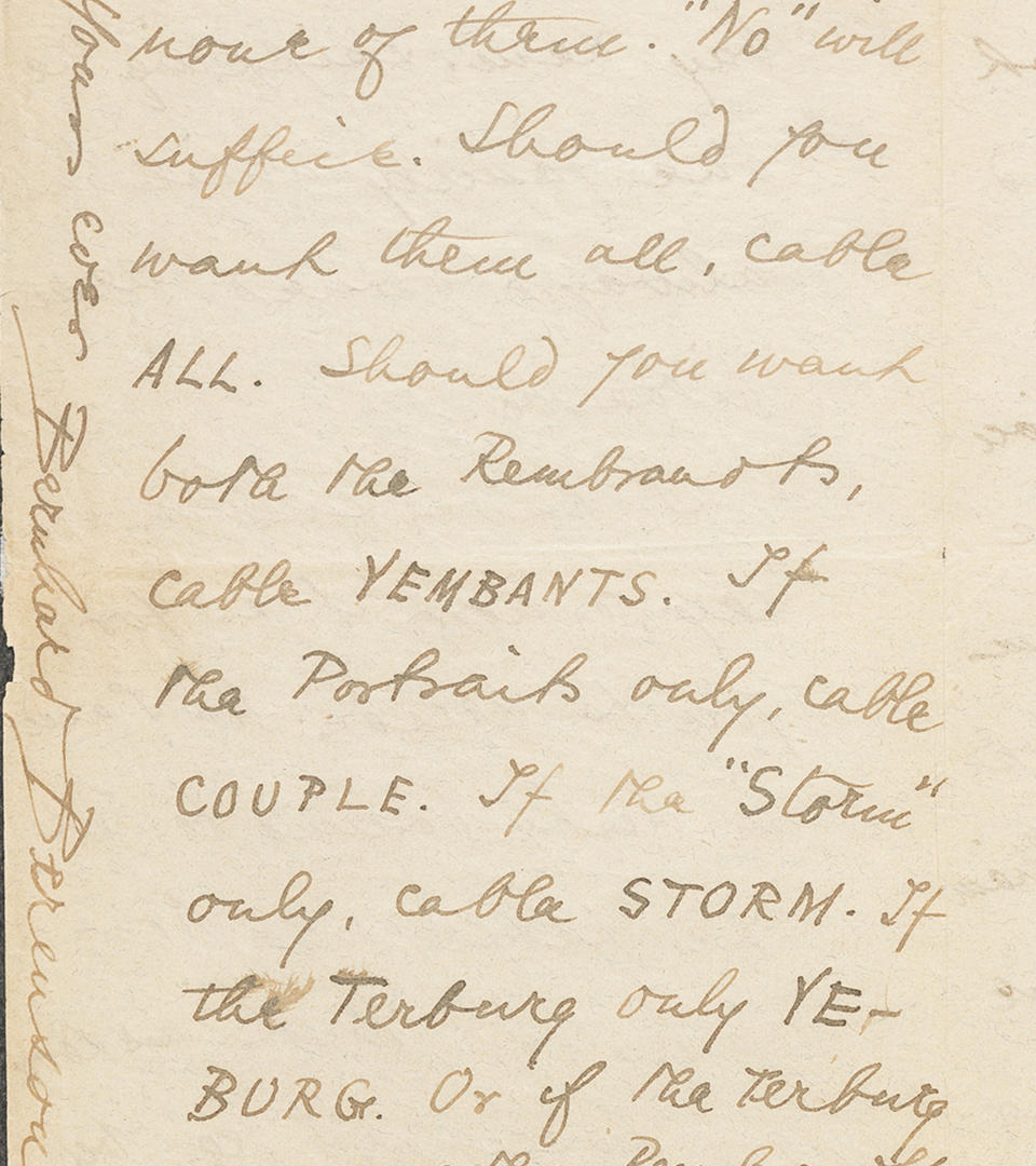 Bernard Berenson, Letter to Isabella Stewart Gardner from Fiesole, 15 August 1898. Ink on paper.
