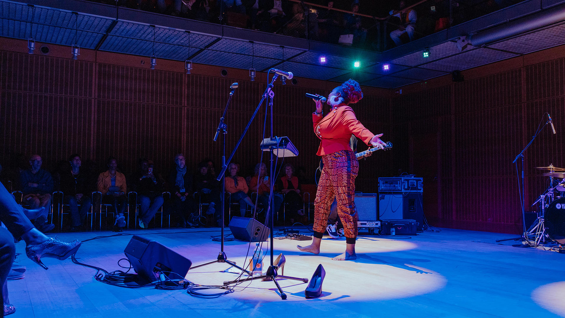Maimouna Youssef performs in Calderwood Hall during Thursdays Live. Photo by Ally Schmaling.
