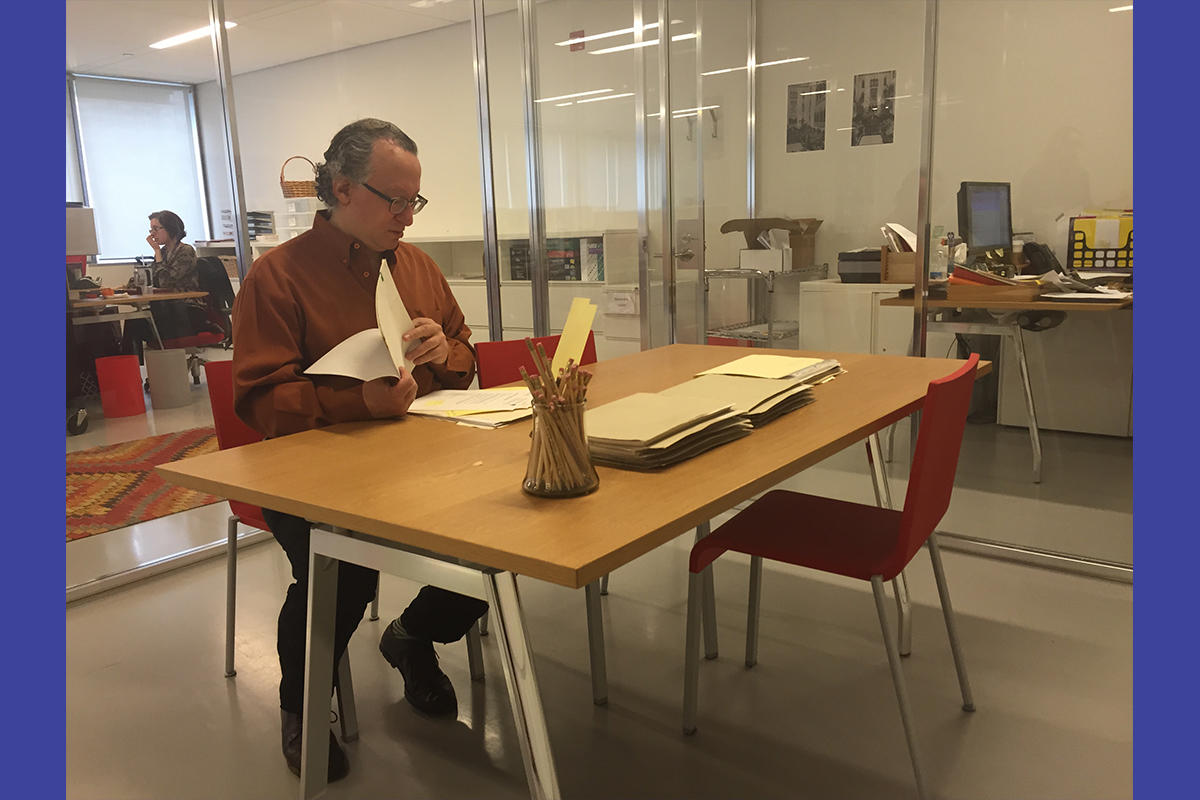 Barry Schwabsky in the Archives Reading Room