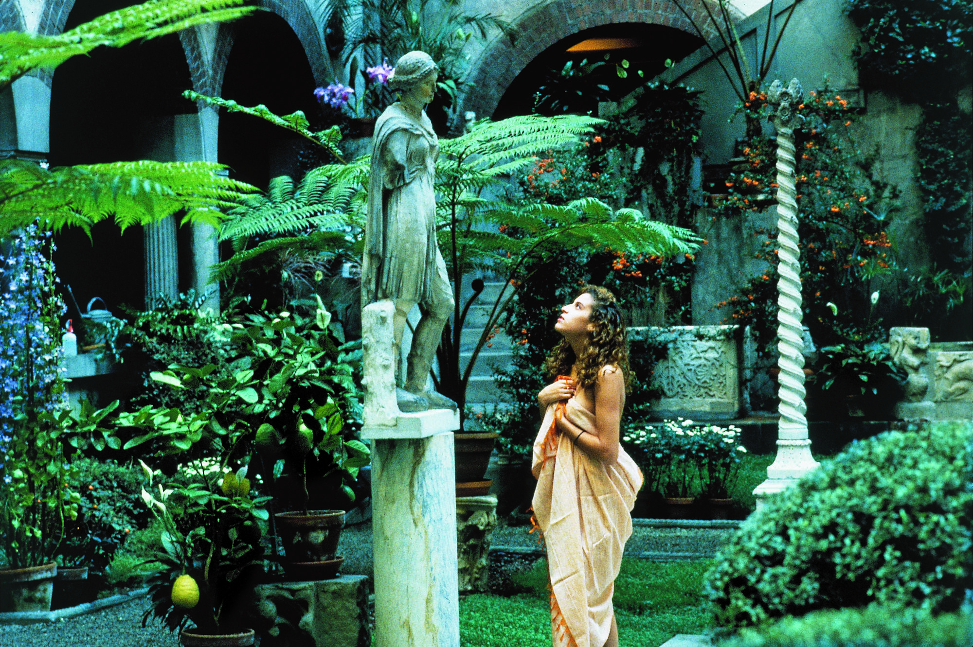 Dorit Cypis, Madeline in Garden, 1993, Courtyard, Isabella Stewart Gardner Museum, Boston.