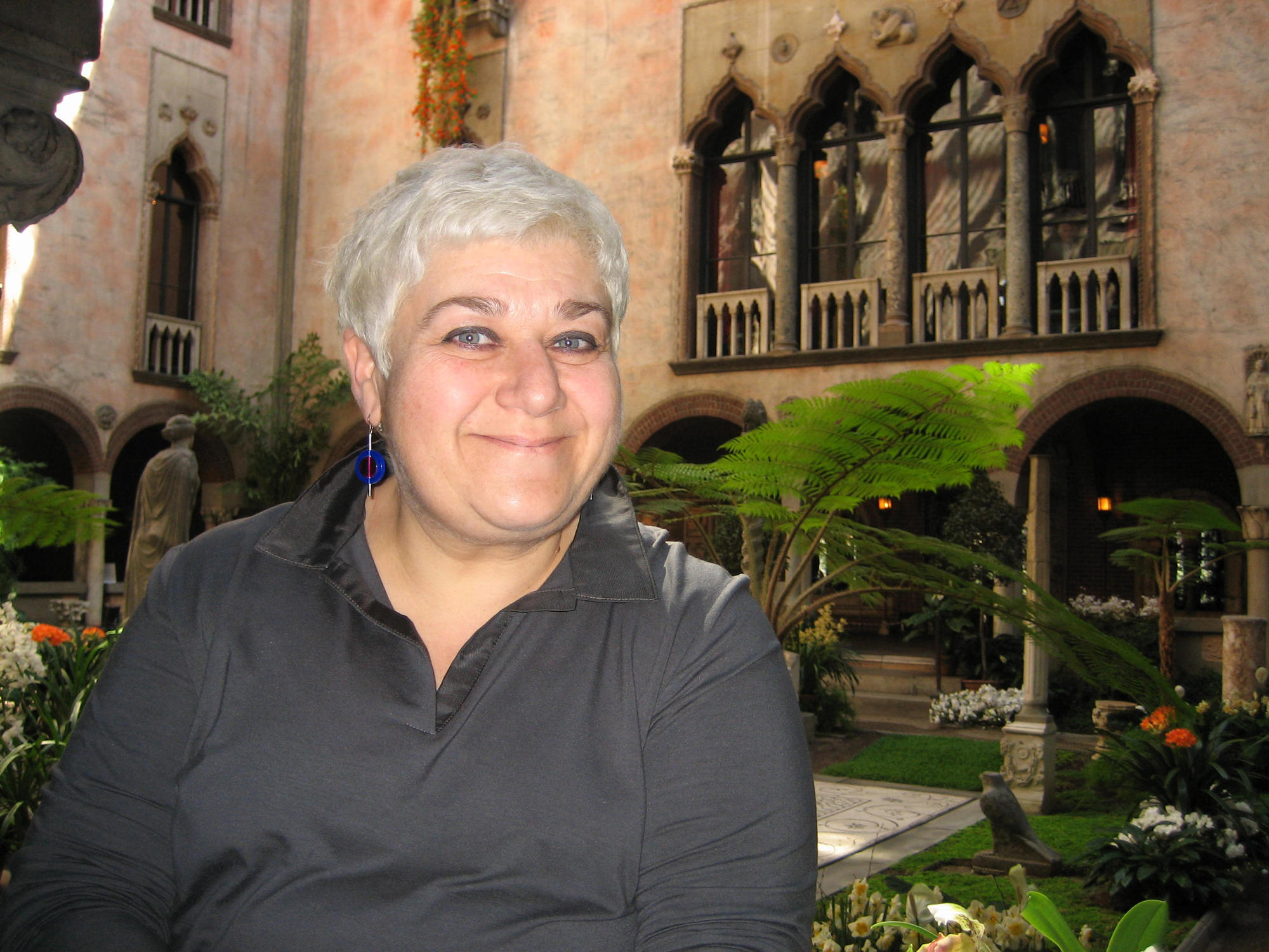Serra Yilmaz in the Courtyard.