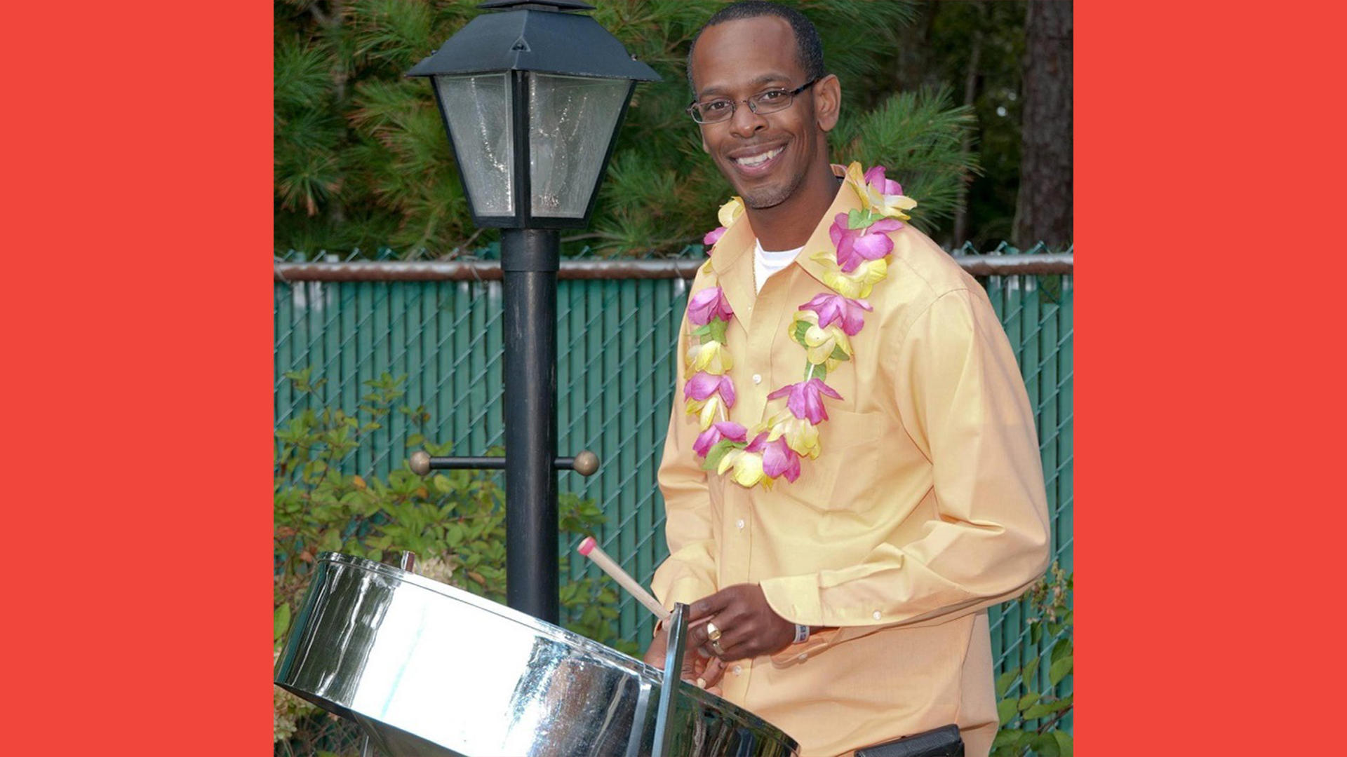 Justin Petty, of Justin Petty Steel Drums; photo courtesy of the artist