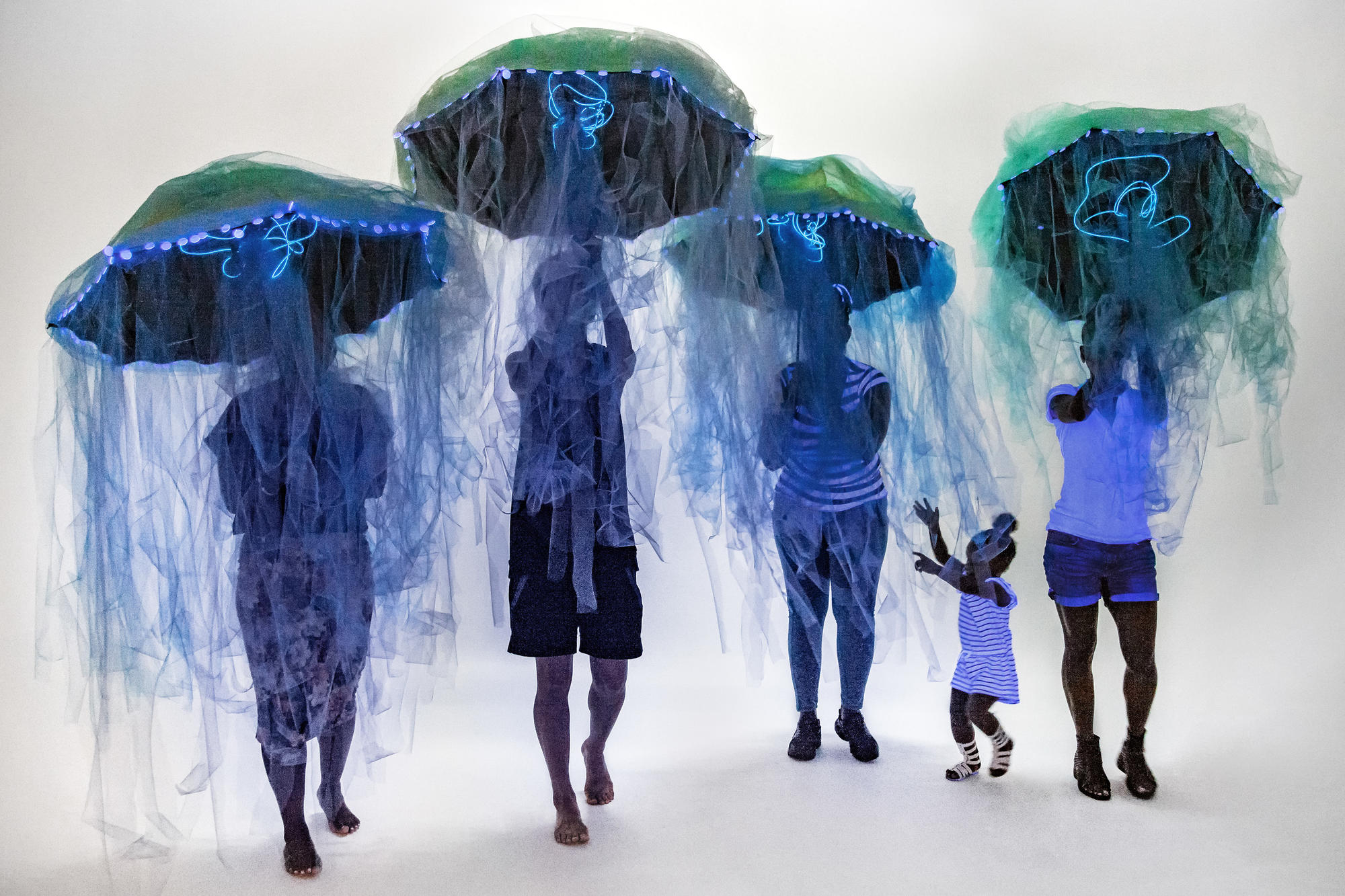 Intervention: Ocean Blues by Laura Anderson Barbata. Photo by Frank Veronsky.
